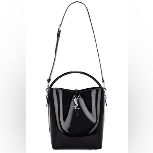 SANIT LAURENT BUCKET Elegant Black Women's Bag - Picture 8 of 16